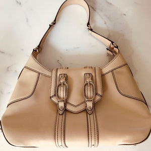Cole Haan Beige Trinity Shoulder Bag w/Stitching